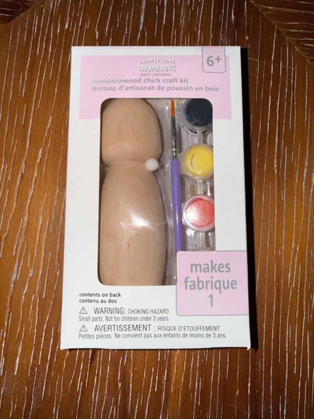 Wood Chick Craft Kit By Creatology - Easter DIY For Ages 6+ Includes Paint Stick